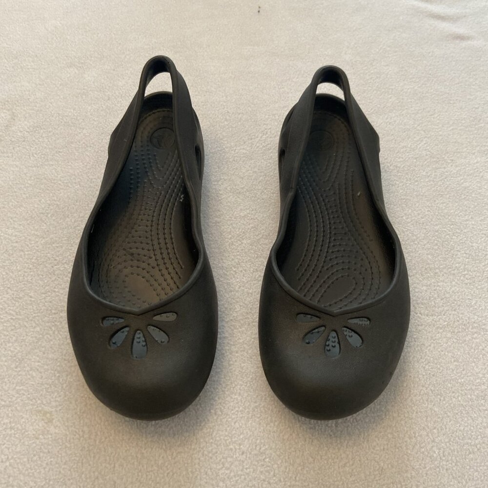 Crocs Kadee Women's sling  back Classic ballet flats  Shoes comfort 8 black - Picture 2 of 8